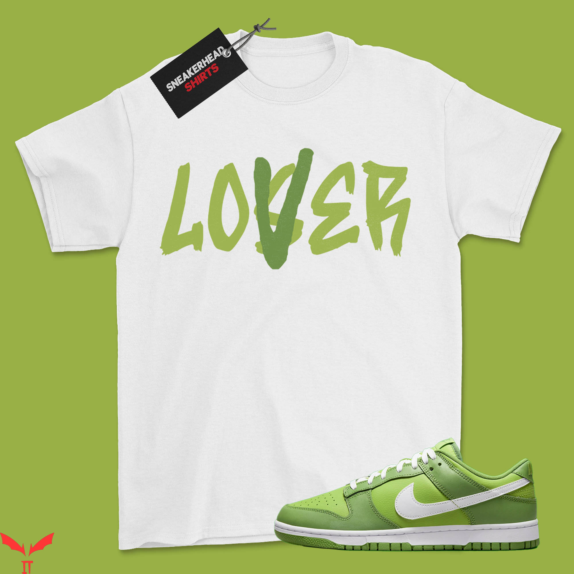 Lover Loser T Shirt Dunk Low Chlorophyll Green Kermit
