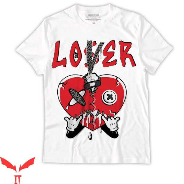 Lover Loser T Shirt Fire Red Loser Lover Heart Dripping