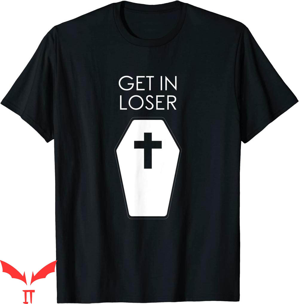 Lover Loser T Shirt Get In Loser Skeleton Coffin Goth Occult
