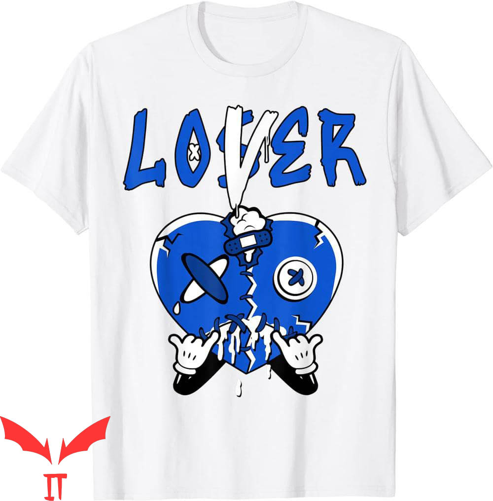 Lover Loser T-Shirt Heart Dripping Streetwear Racer Blue 5s