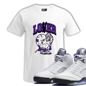 Lover Loser T Shirt Jordan 5S Concord Cry Heart