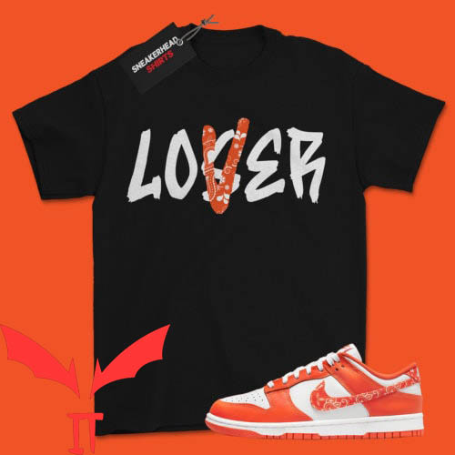 Lover Loser T Shirt Low Essential Paisley Pack Orange Lover
