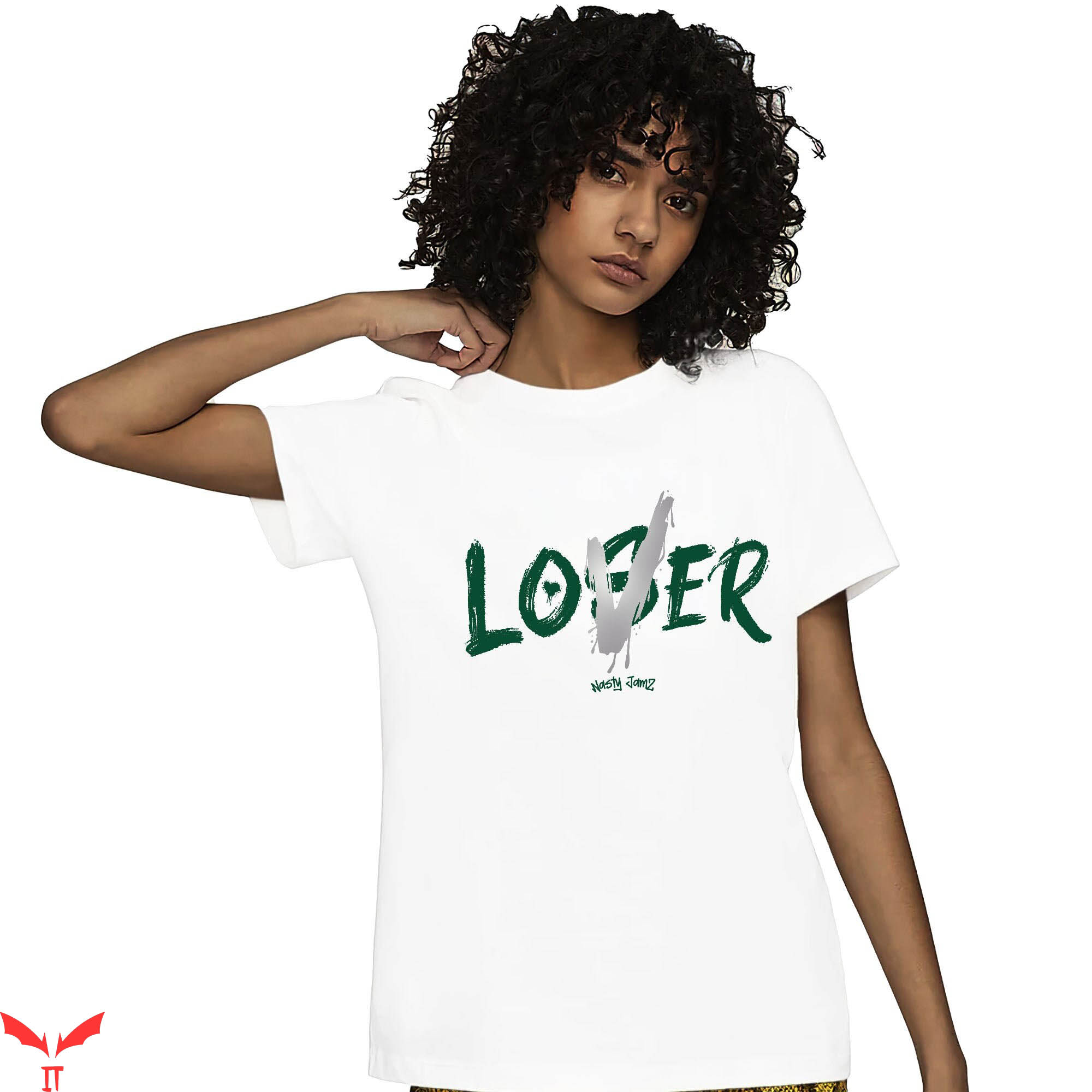 Lover Loser T Shirt Match Jordan 1 High OG Gorge Green