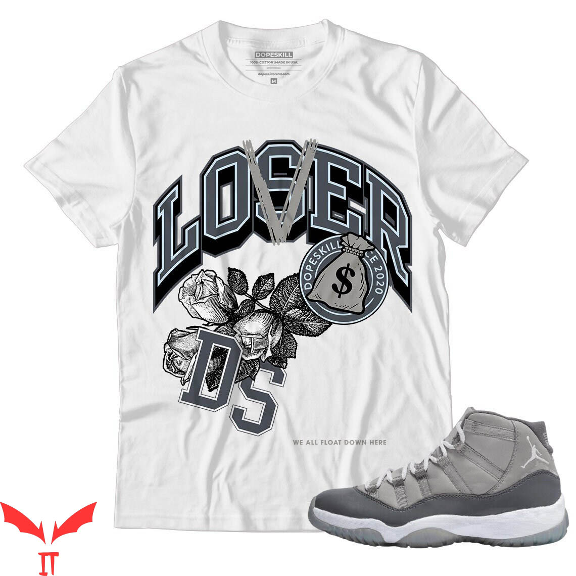 Lover Loser T Shirt Match Jordan 11 Cool Grey Fun Art
