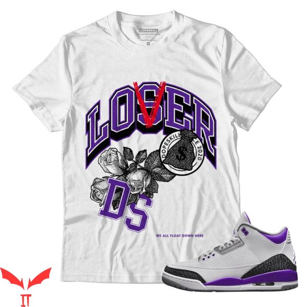 Lover Loser T Shirt Match Jordan 3 Dark Iris Red V