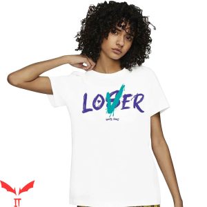 Lover Loser T Shirt Mid Black Grape Light Green V Loser