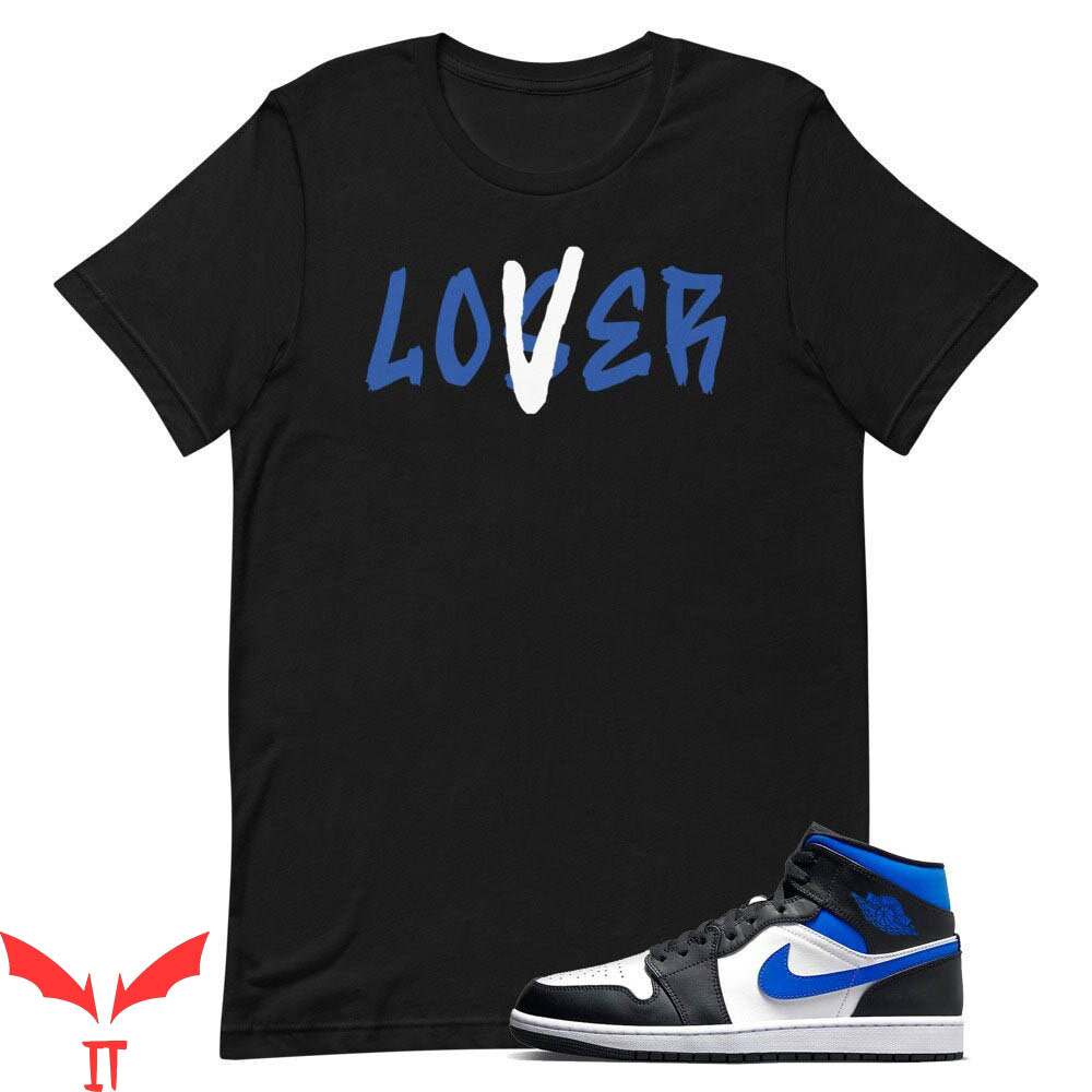 Lover Loser T Shirt Mid Racer Blue White Hyper Game Royal