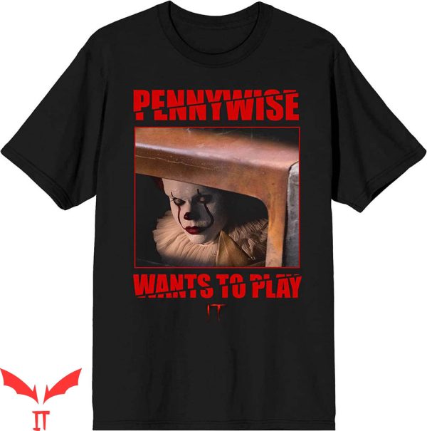 Stephen King IT T-Shirt 2017 Pennywise Wants To Play