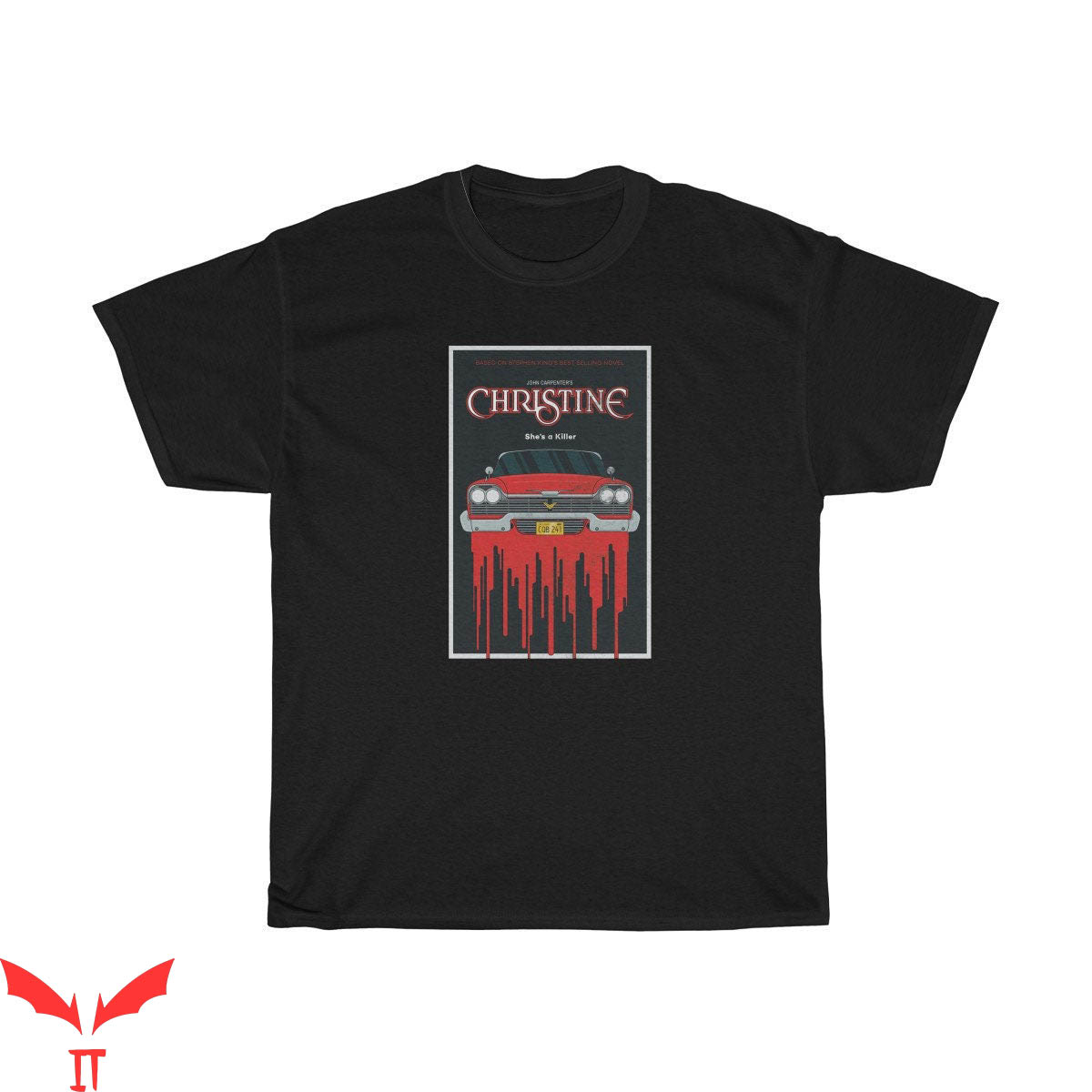 Stephen King IT T-Shirt Christine Red Bloody Car IT Movie