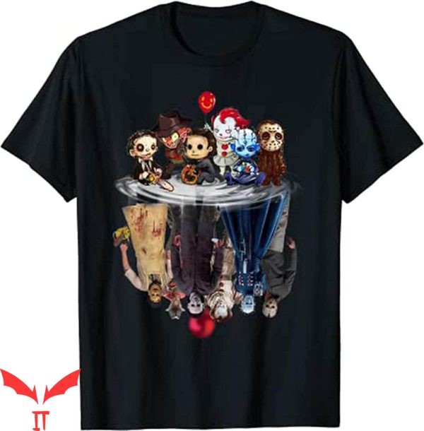 Stephen King IT T-Shirt Horror Chibi Character Water Reflection