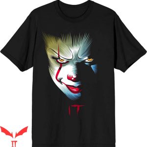 Stephen King IT T-Shirt Pennywise Clown Face Graphic Tee
