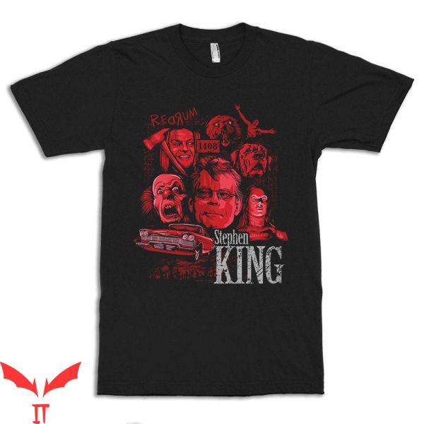 Stephen King IT T-Shirt Redrum 1408 Many Faces IT Movie