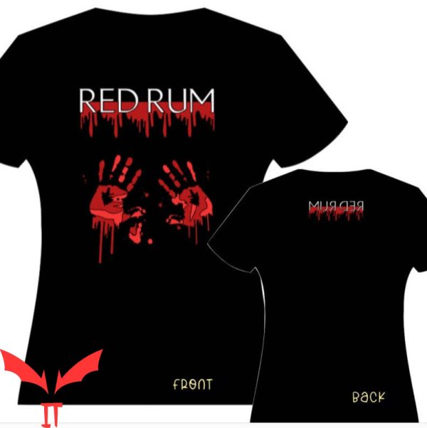 Stephen King IT T-Shirt Redrum Bloody Hands Scary Movie
