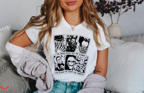 Stephen King IT T-Shirt Tarot Cards Horror Movie Characters