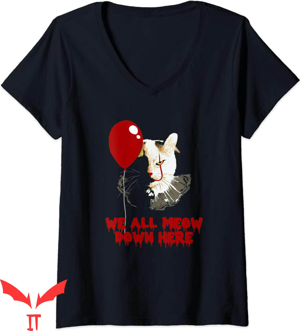 We All Float Down Here T-Shirt Clown Cat Kitten Halloween IT