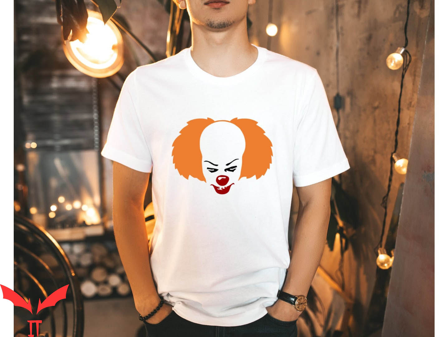 We All Float Down Here T-Shirt Clown Pennywise Face IT Movie