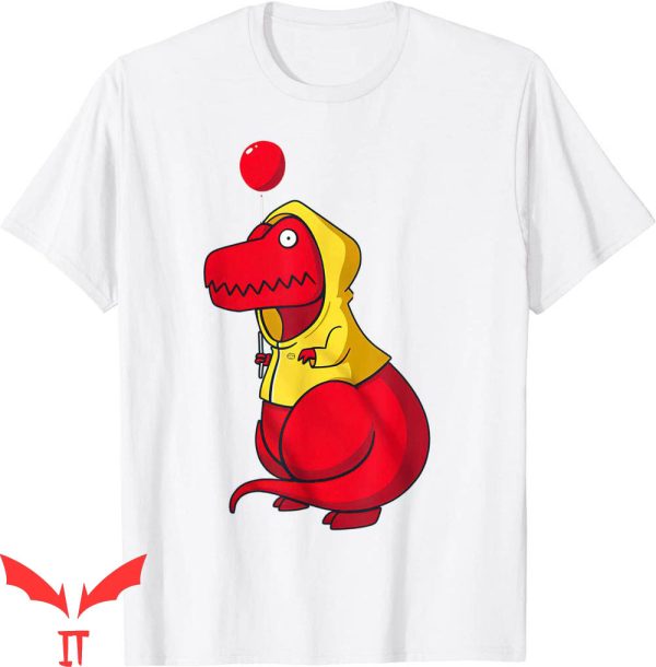 We All Float Down Here T-Shirt Funny Dino Halloween IT
