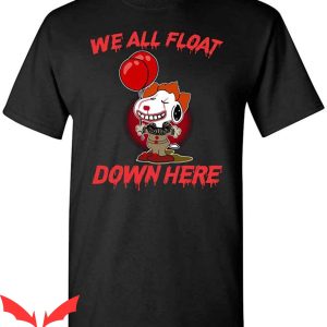 We All Float Down Here T-Shirt Scary Red Letters IT Movie