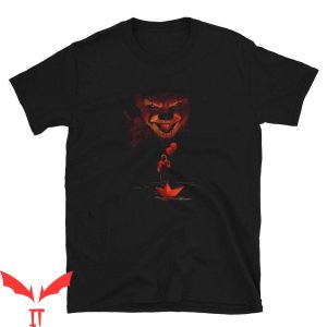 We All Float Down Here T-Shirt Spooky Looking Clown And Boy