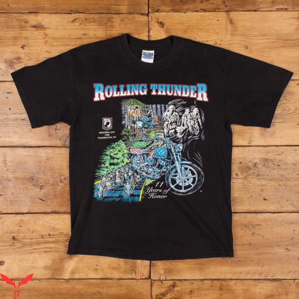 American Thunder T-Shirt Vintage Gildan Rolling Thunder