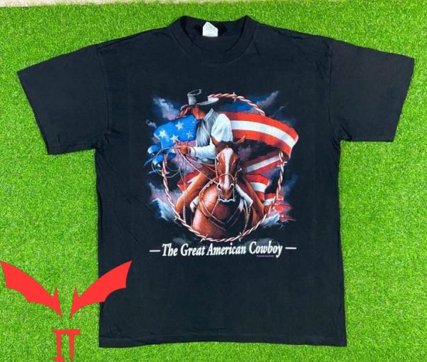 American Thunder T-Shirt Vintage The Great American Cowboy