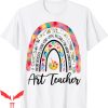 Art Teacher T-Shirt Boho Rainbow Caring Dedicated Loving