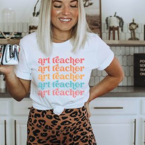 Art Teacher T-Shirt Retro Vintage Cute Professor Instructor