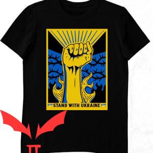 Azov Battalion T-Shirt I Stand With Ukraine Cool Graphic