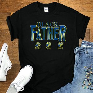 Black Father T-Shirt Happy Father's Day Graphic Tee Shirt
