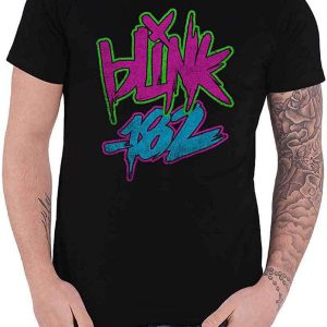 Blink 182 I Miss You T-Shirt Blink 182 Neon Band Logo Tee