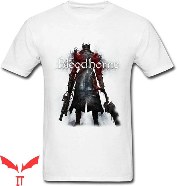 Bloodborne T-Shirt Gamer With Big Gun Present Season Tee