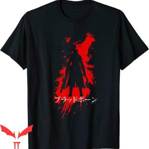 Bloodborne T-Shirt Splatter Kanji Graphic Cool Tee Shirt