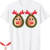 Boobs Out T-Shirt Sexy Reindeer Boobs Funny Graphic T-Shirt
