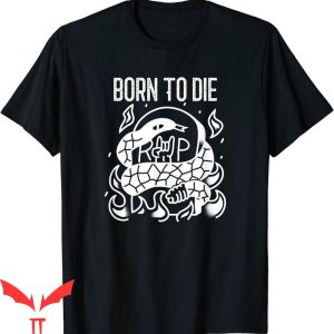 Born To Die T-Shirt Heavy Metal Rattlesnake RIP Tombstone