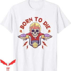 Born To Die T-Shirt Vintage Motorcycle Riders Skeleton Biker