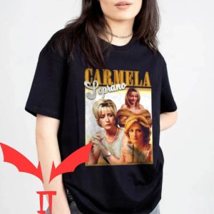Carmela Soprano T-Shirt Beautiful Actress Graphic Tee Shirt