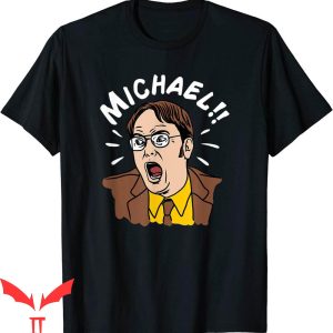 Dwight Anime T-Shirt The Office Dwight Yelling Michael