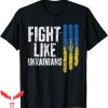 Fight Like Ukrainian T-Shirt Vintage Ukrainians Flag T-Shirt