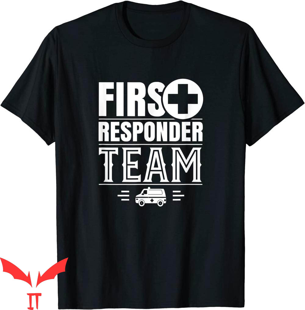 First Responder T-Shirt Team Aid Helper Emergency Paramedic