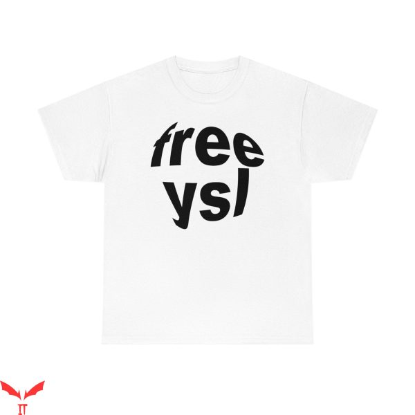 Free YSL T-Shirt Classic Letters Quote Graphic Tee Shirt