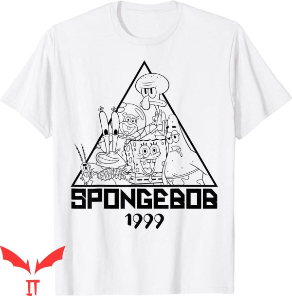 Gangster Spongebob T-Shirt 1999 Group Shot Outline Triangle