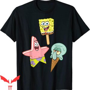 Gangster Spongebob T-Shirt Ice Cream Characters Tee Shirt