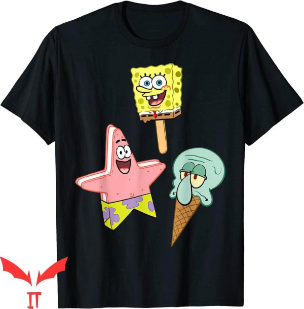 Gangster Spongebob T-Shirt Ice Cream Characters Tee Shirt