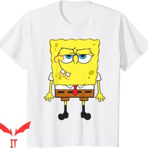 Gangster Spongebob T-Shirt Large Character With Smirk Tee