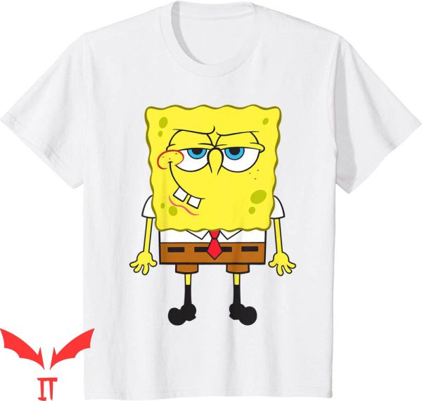 Gangster Spongebob T-Shirt Large Character With Smirk Tee