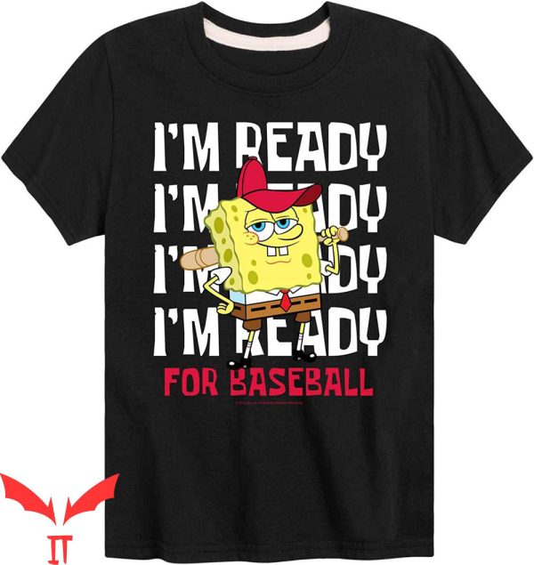 Gangster Spongebob T-Shirt Ready For Baseball Graphic Tee