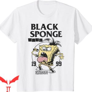 Gangster Spongebob T-Shirt Squarepants Black Sponge Tee