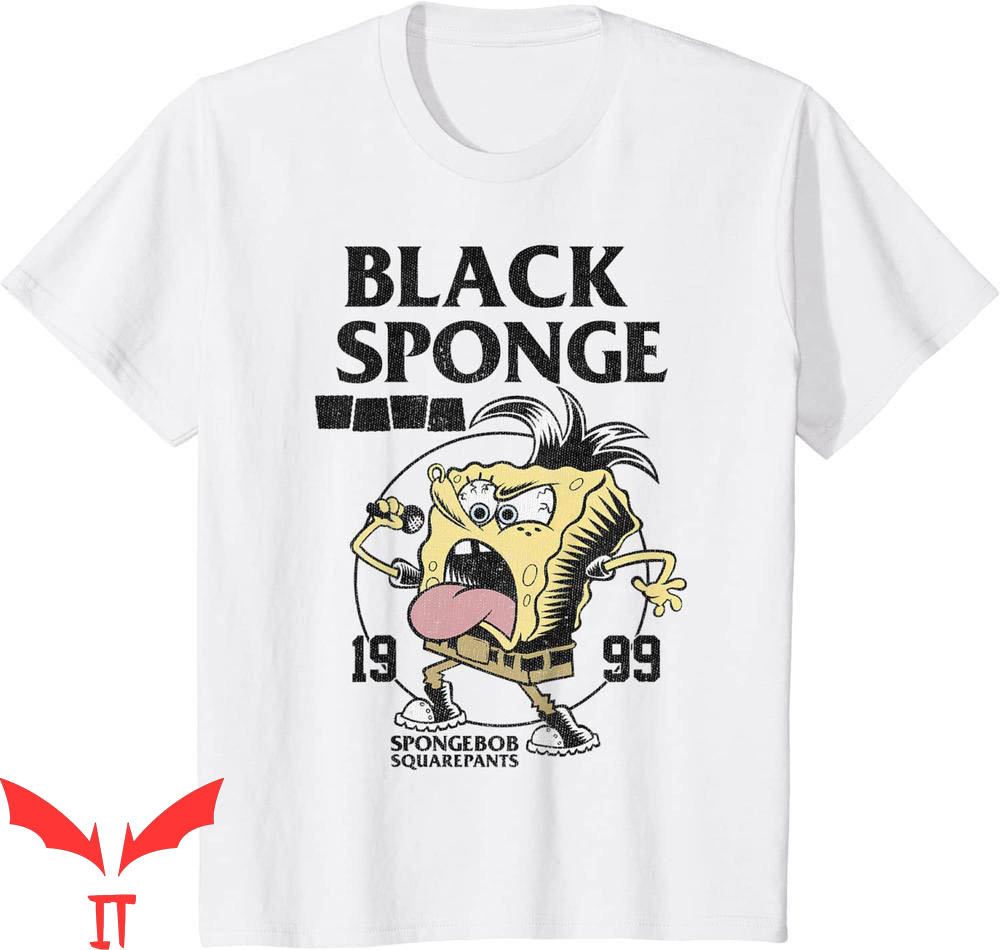 Gangster Spongebob T-Shirt Squarepants Black Sponge Tee