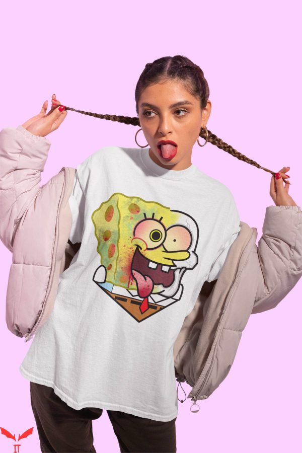 Gangster Spongebob T-Shirt Squarepants Fashionable Shirt
