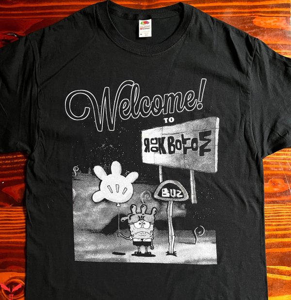 Gangster Spongebob T-Shirt Welcome To Rock Bottom Tee Shirt